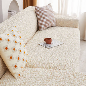 All-Season Cloud Bubble Textured Stretch Full-Cover Couch Cover