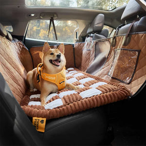 Cozy Plaid Non-Slip Dog Bed Mat for Car Seat Extender