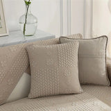 3D Wheat Embroidery Washable Cotton Non-Slip Anti-pet Scratch Couch Cover