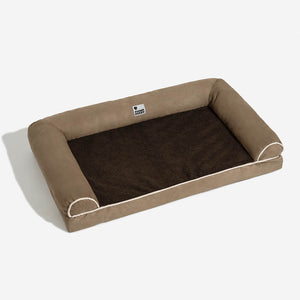 Faux Fleece & Suede Full Support Orthopedic Dog Bed