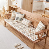 Cozy Chenille Striped Plush Sofa Protector Pet Mat Non-slip Couch Cover