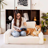 Creamy Fluffy Orthopedic Human-Dog Bolster Bed - Expandable Comfort