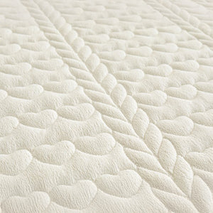 Creamy Milk Velvet Quilted Bed Skirt Set
