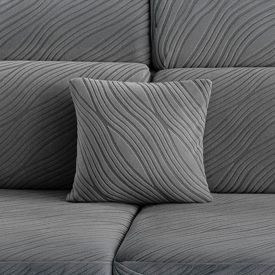 Wave Jacquard Sofa Stretch Anti-Slip Full Wrap Magic Couch Cover
