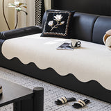 Waterproof Teddy Fleece Non-Slip Straight Couch Cover