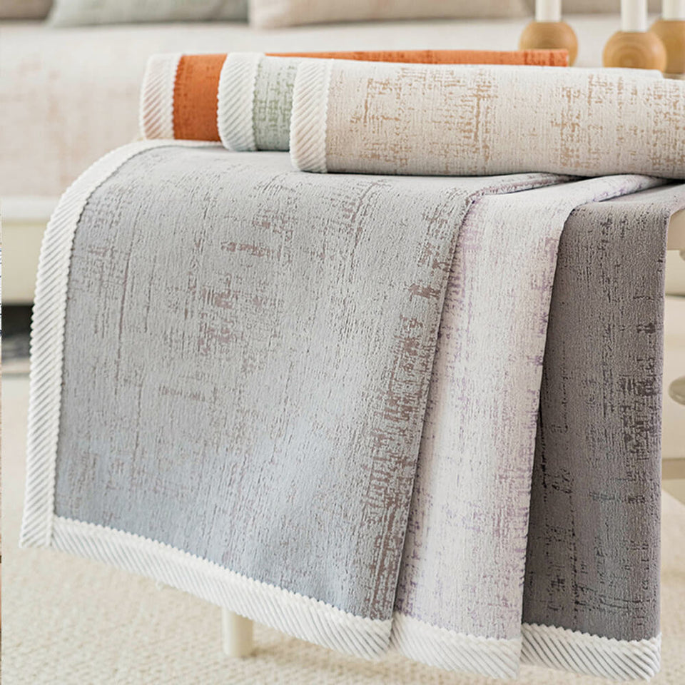Classic Fashion Textured Thick Chenille Couch Cover