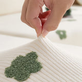 Floral Embroidered Fleece Sofa Anti-Scratch Stretch Couch Cover