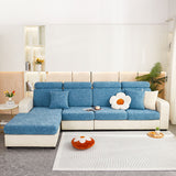 Floral Velvet Stretch Full Wrap Sofa Protector Couch Cover