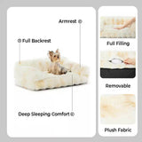 Fluffy Plush Thickened Cozy Pet Calming Bed Dog Cat Sofa Bed