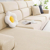 Fully Wrapped Herringbone Couch Cover