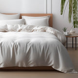 Comfortable Luxury Sateen 100% Bamboo Duvet Cover Bed Sheet Set