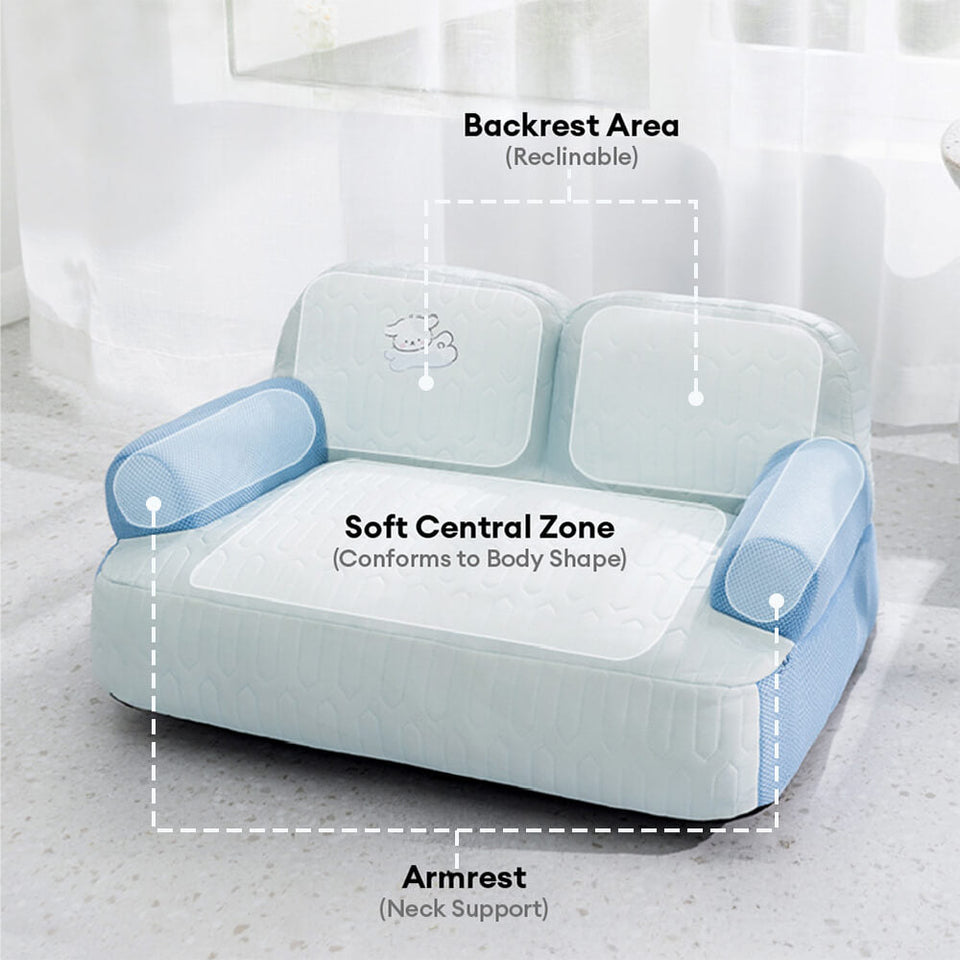 Cooling Breathable Latex Fabric Comfortable Neck Support Dog Sofa Bed