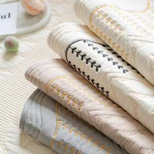 Cream Style Leaf Pattern Sofa Anti-Scratch Non-Slip Couch Cover