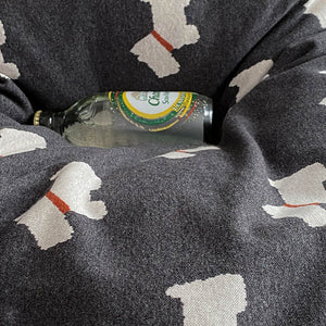 Cute Puppy Jacquard Knit Cotton Duvet Cover Bed Sheet Set
