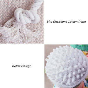 Floral Print Canvas Dog Chew Resistant Toy Squeaky Toy