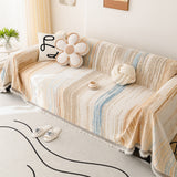 Colorful Rainbow Gradient Full Sofa Drape Throw Couch Cover