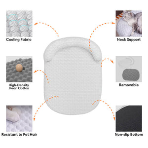 Ice Dot Cooling Breathable Pet Mat with Pillow for Cats and Dogs