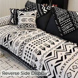 Geometric Bohemian Style Cotton Linen Fabric Double-Sided Couch Cover