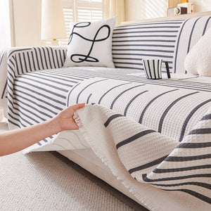 Geometric Pattern Multi-Color Sofa Cover - Modern Design for a Stylish Home