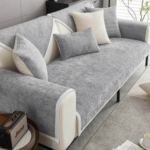 Waterproof Antimicrobial Simple Chenille Fabric Anti-scratch Couch Covers