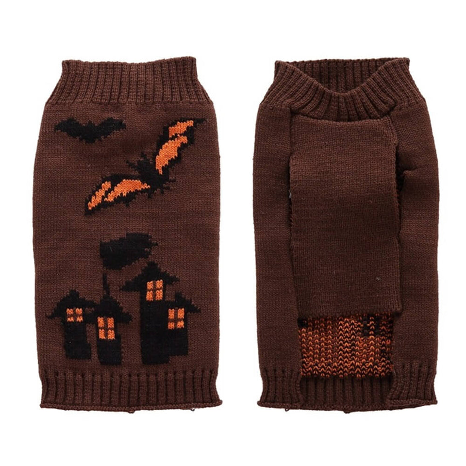 Halloween Pet Sweater | Warm & Cozy Halloween Pattern Dog Clothing