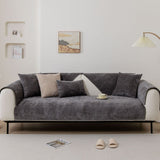 Delicate Waffle Chenille Fabric Furniture Protector Couch Cover