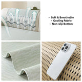 Embroidered Lace Fresh Non-Slip Couch Cover with Ruffled Trim