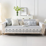 Embroidered Lace Fresh Non-Slip Couch Cover with Ruffled Trim