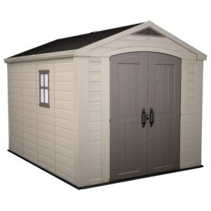 Keter 8’x11′ Factor Heavy Duty Plastic Garden Shed – Beige