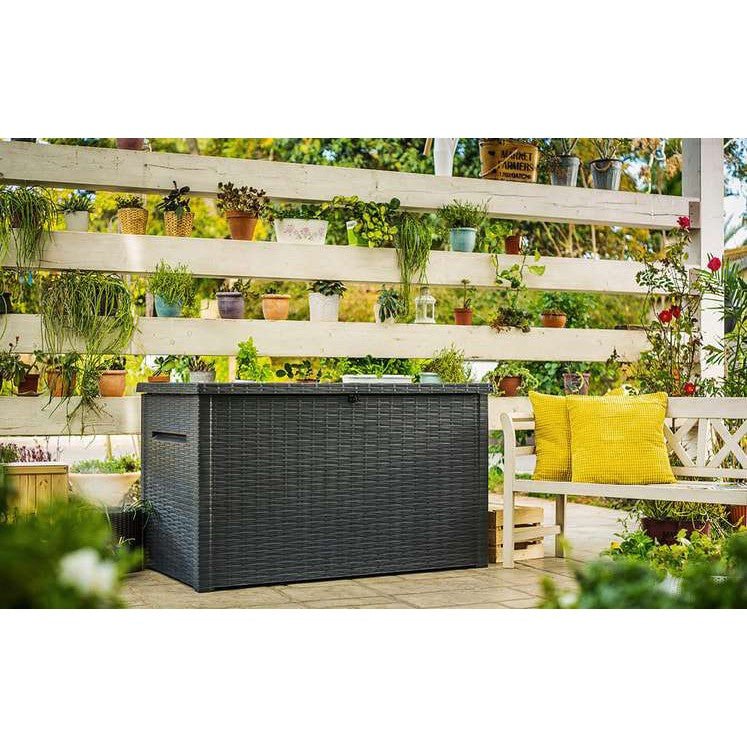 Keter Java 870 Litre Plastic Storage Box - Grey - Image 2