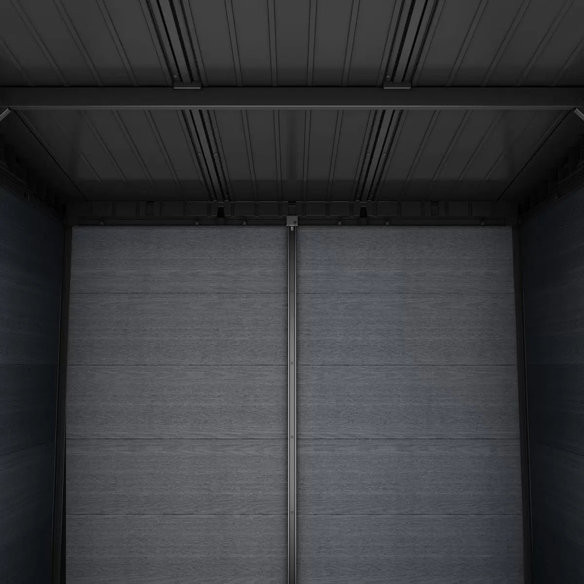 Keter 11’x 7′ Cortina Heavy Duty Plastic Pent Shed – Dark Grey - Image 7