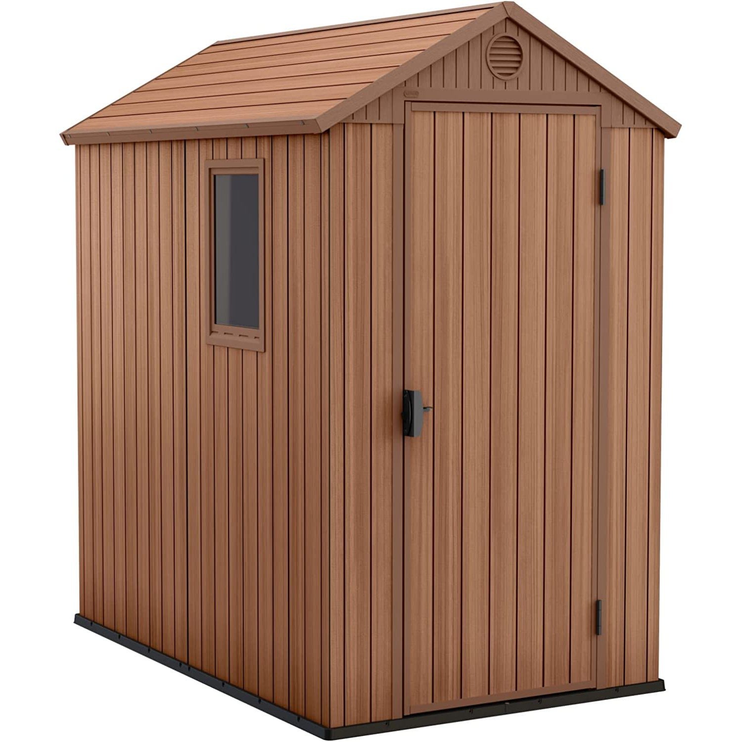 Keter Darwin 6x4 ft Plastic Shed with floor – Brown - Image 10