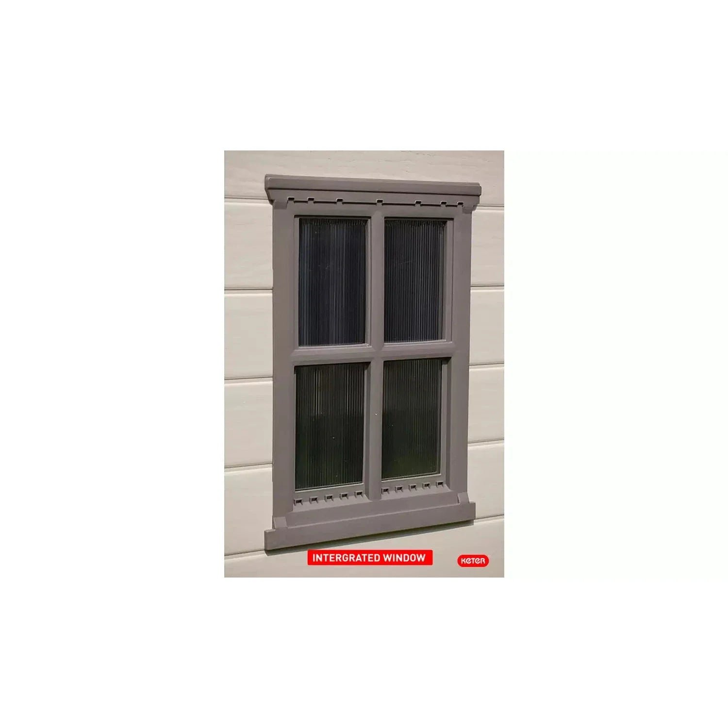 Keter 4’x6′ Factor Heavy Duty Plastic Garden Shed – Beige - Image 5