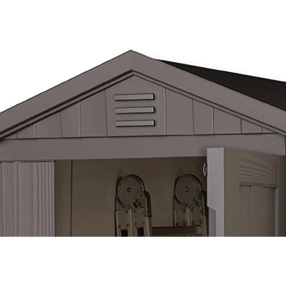 Keter 4’x6′ Factor Heavy Duty Plastic Garden Shed – Beige - Image 3