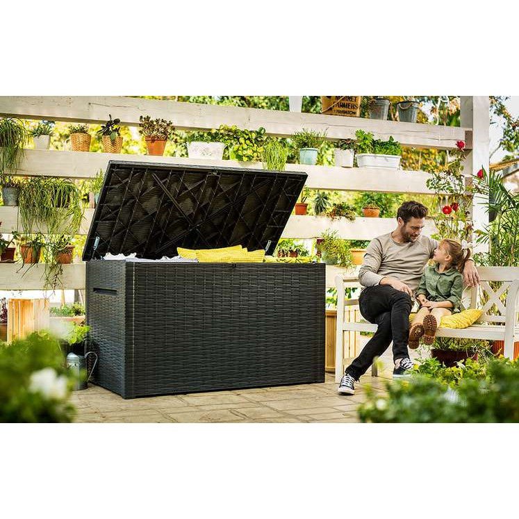 Keter Java 870 Litre Plastic Storage Box - Grey - Image 4